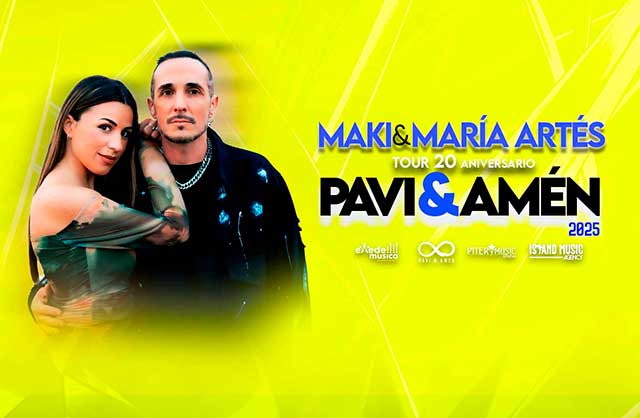 Concierto: Maki y María Artés en Sala Custom 1 El sábado 22 de noviembre de 2025 en la Sala Custom de Sevilla habrá un concierto de Maki y María Artés perteneciente a su gira Pavi y amén 2025 Tour 20 aniversario.